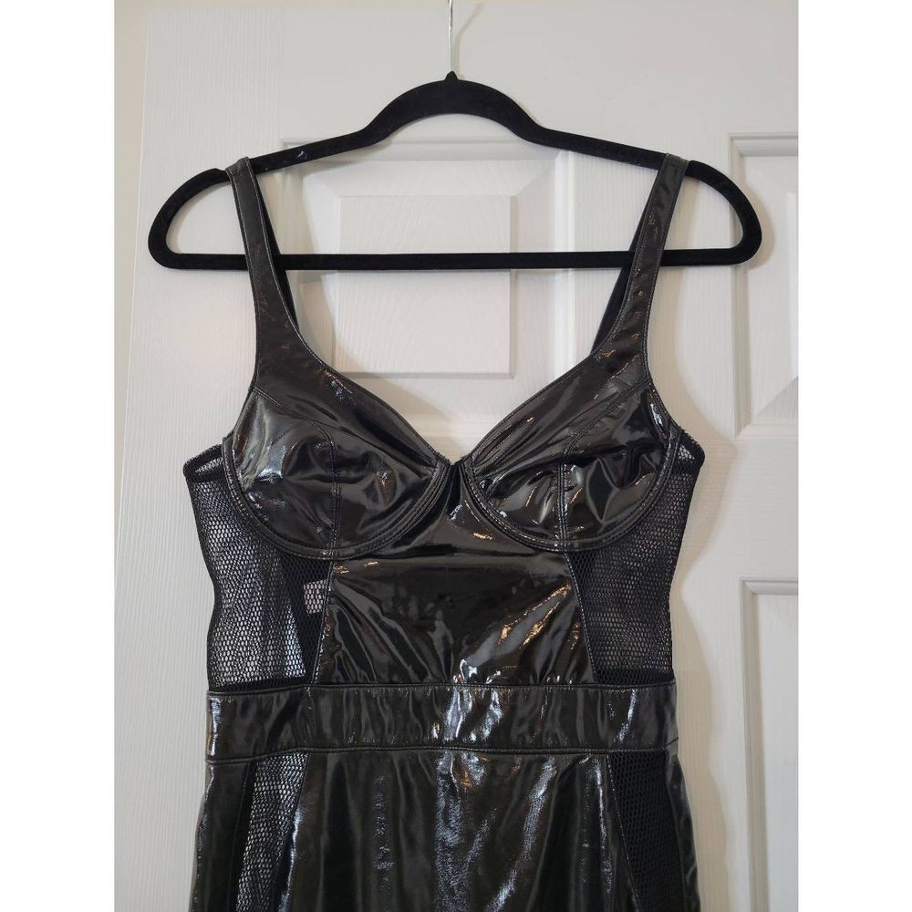 House of CB Firalla Black Vegan Leather Dress XS NWT - Picture 4 of 15